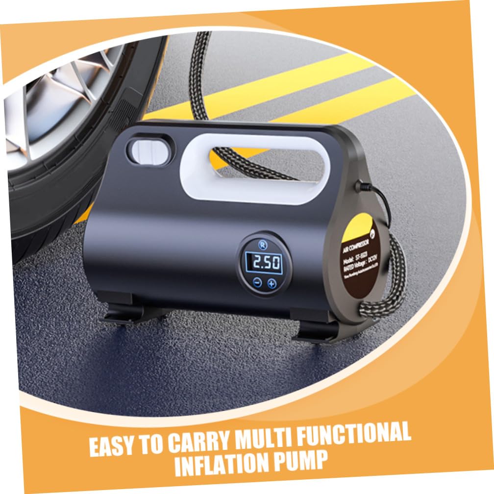 Ciieeo Compressore Aria Portatile per Auto 120w Dc12v Nero ABS