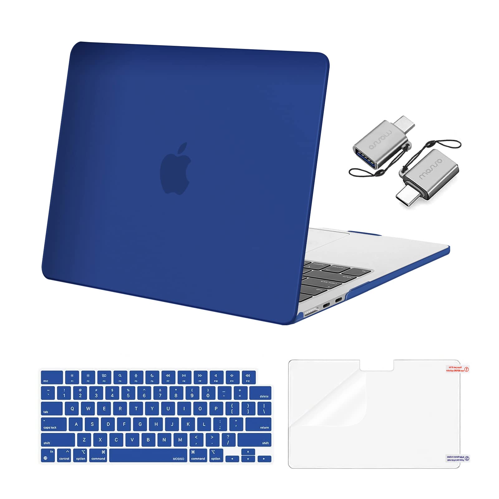MOSISO Compatible with MacBook Air 13 inch Case 2026 2025 2024 2023 2022 M4 A3240 M3 A3113 M2 A2681,Plastic Hard Shell&Keyboard Cover&ScreenFilm&Type