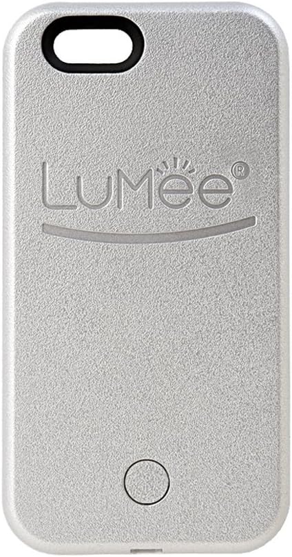 LuMee Original Phone Case, Silver | LED Lighting, Variable Dimmer | Shock Absorption, Bumper Case, Selfie Phone Case | iPhone 6s