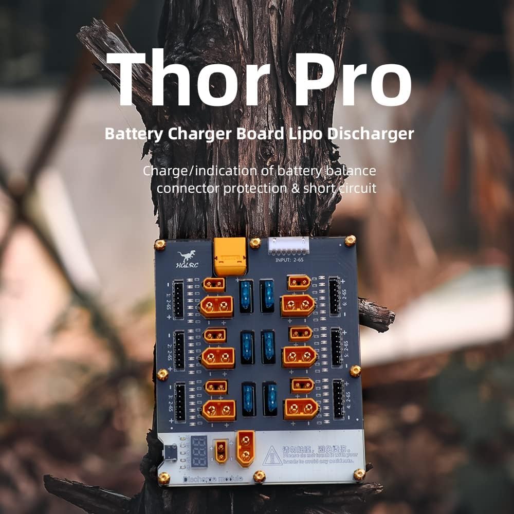 HGLRC Thor 6 Port Lipo akumulator Balance ładowarka Board Pro 40A XT60 XT30 wtyczka 2-6S zintegrowana z rozładownikiem Lipo do IMAX B6 ISDT Q6 Nano HOTA D6 Pro P6