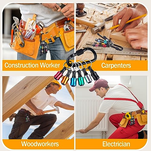 Amzbuy Bit Holder Stocking Stuffers For Men Gifts For Christmas Cool Gadgets Tool 1/4 Hex Shank Socket Magnetic Screwdriver Bit Holder Keychain Impact Driver Extension Bar Birthday Gifts Ideas For Dad Adult thumb #5