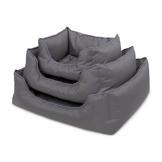 Foto 5 de 7 de Petface Planet Ocean Cycle - Cama Cuadrada para Perro con cojín Reversible, Gris, pequeña (Paquete de 1)