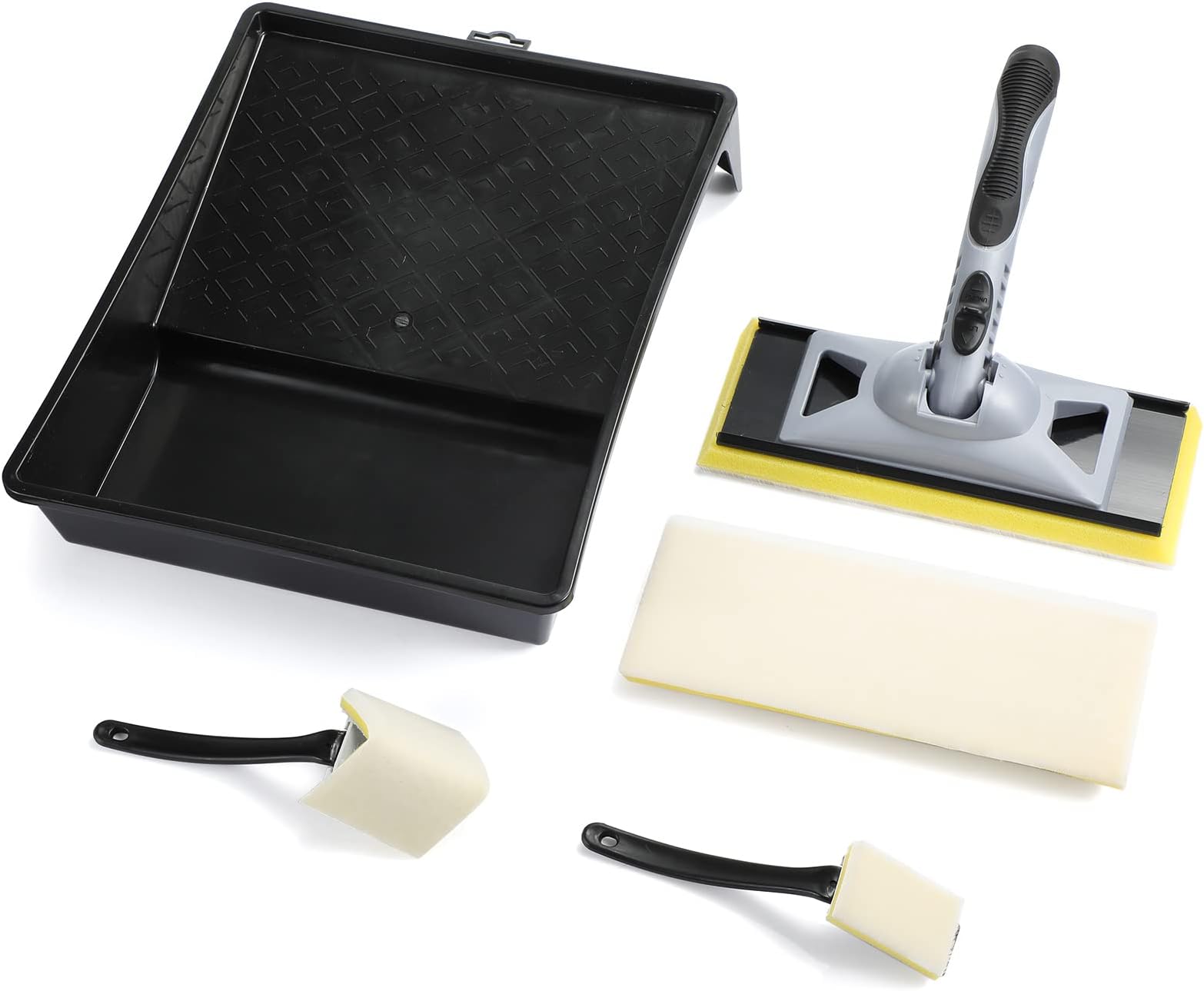 Paint Pad Tray Set,9-inch Paint Pad Applicator with Painter’s Pad Refills,Trim Smart Paint Edger,Corner Painter,Large Wall & Ceiling Paint Pad for Home Interior