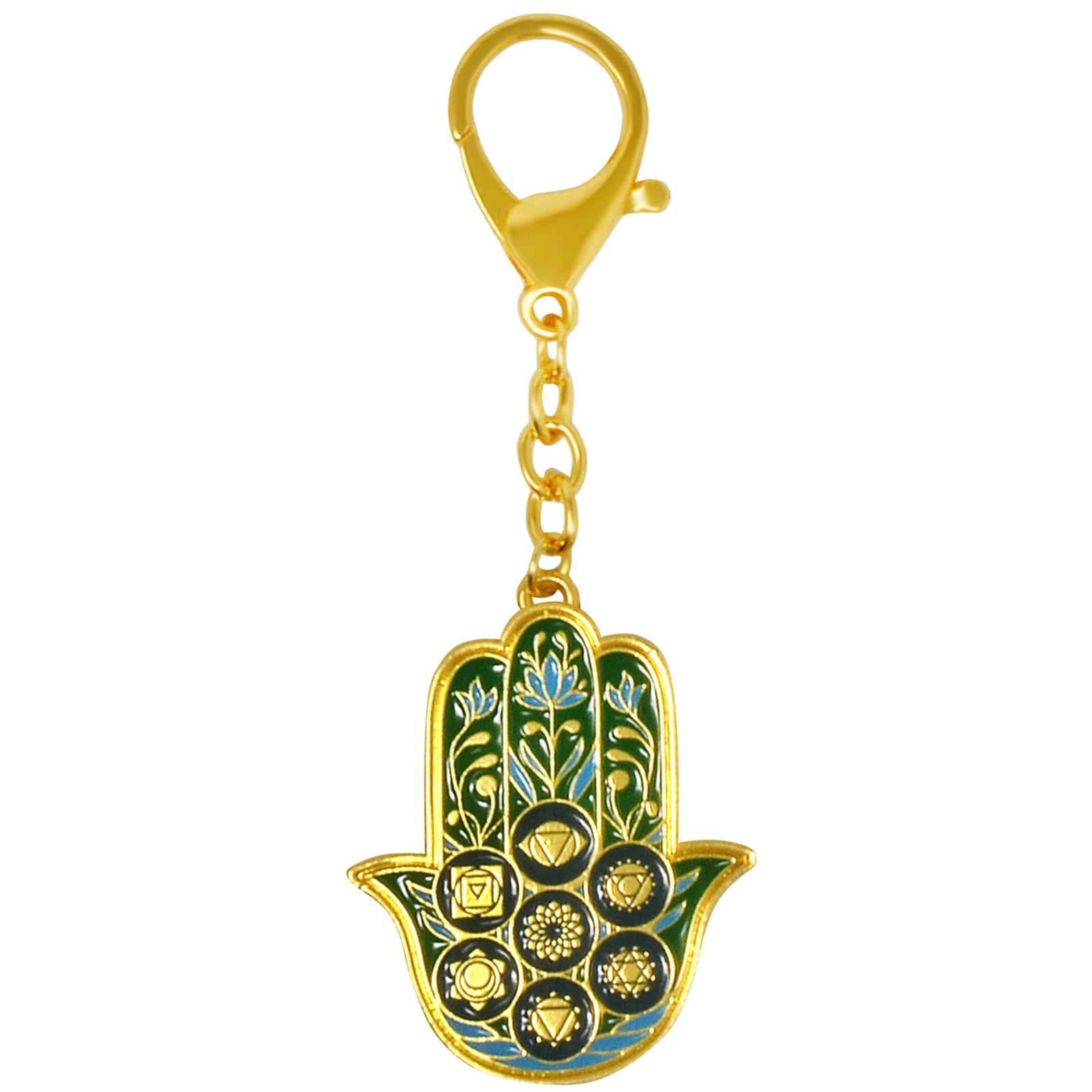 Feng Shui Hamsa Hand Life Force Keychain Confidence Power Amulet Lucky Fengshui Gift
