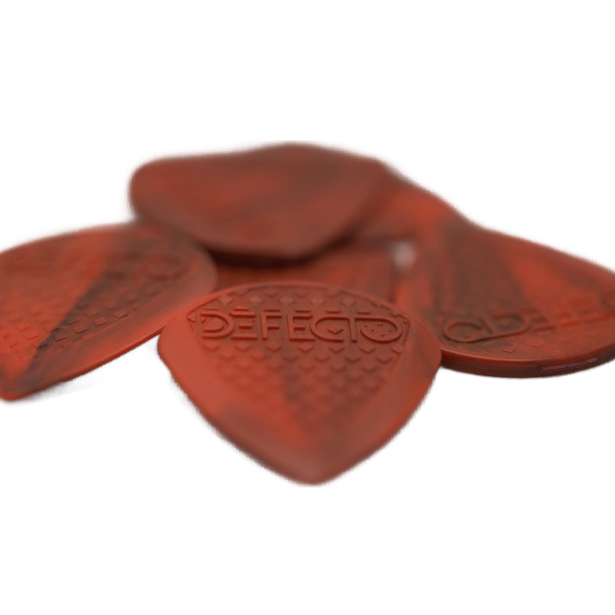 Defecto Plektrum – Signature Guitar Pick z lepszą przyczepnością – gitara do gitary w kolorze czerwonym/czarnym – kostka gitarowa z precyzyjną kontrolą – zaprojektowany z myślą o słońcu