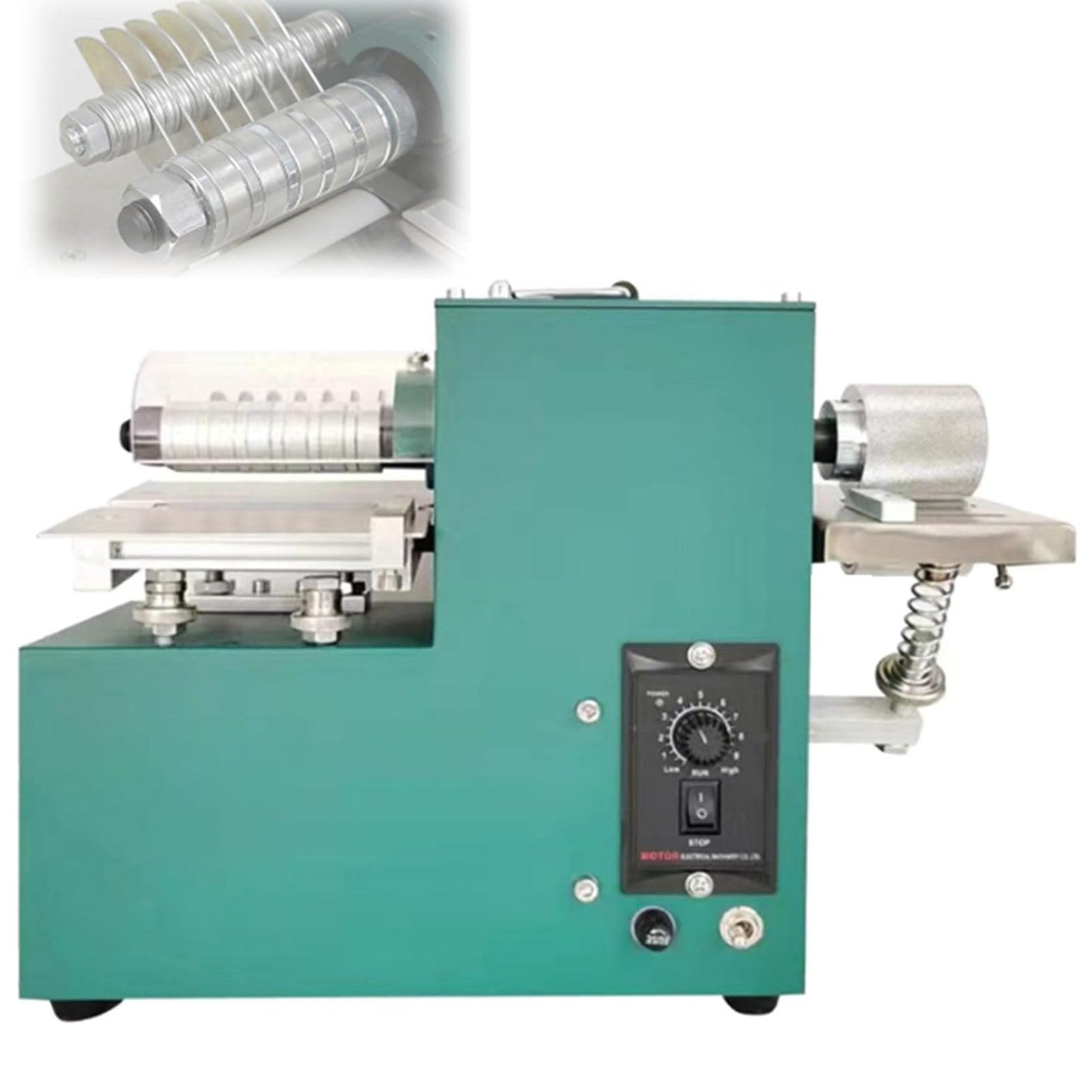 Oiyekntd Leather Cutting Machine for Straps & Belts, Adjustable Speed, 2-86mm Width, DIY Shoemaking & Craft Tool, Electric Leather Skiver Machine Strap Slitter Cutter Machine DoubleHead