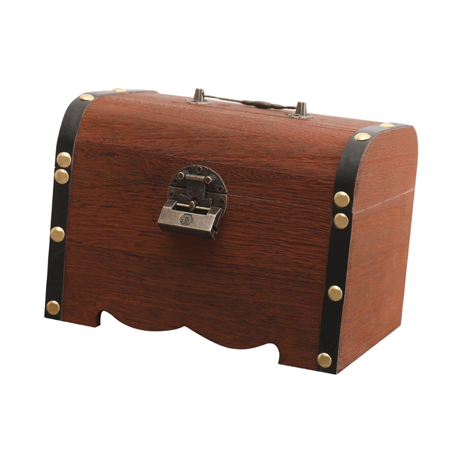 YIXANNX Vintage Wooden Piggy Bank Money Saving Box Decorative Storage Solution For Children Adults Trinket Holder Desk Storage Children Adults Trinket Holder, S
