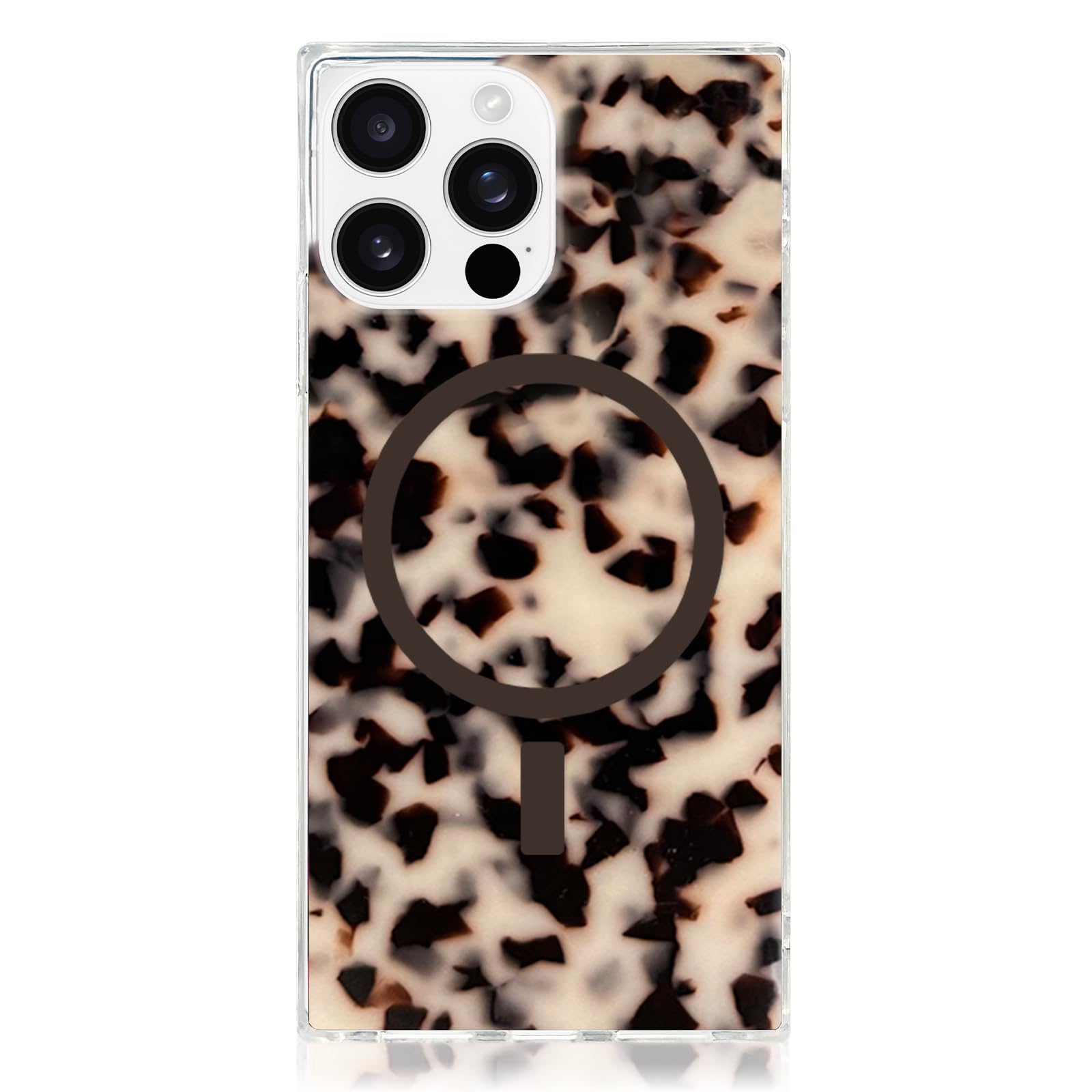FLAUNT Official Square Protective Case - Compatible with iPhone 16 Pro - Compatible with MagSafe & Wireless Charging - Drop-Tested & Shockproof - (Blonde Tortoise Shell)