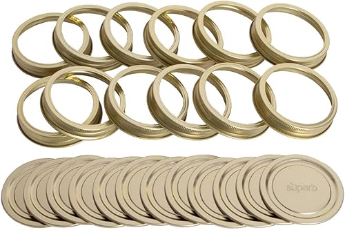 Miniatura 2 de Tapas para conservas  Mason Jar tapa de boca ancha para tarros Ball y Kerr, 3.25 pulgadas de grado alimenticio con sellos gruesos, fabricado en