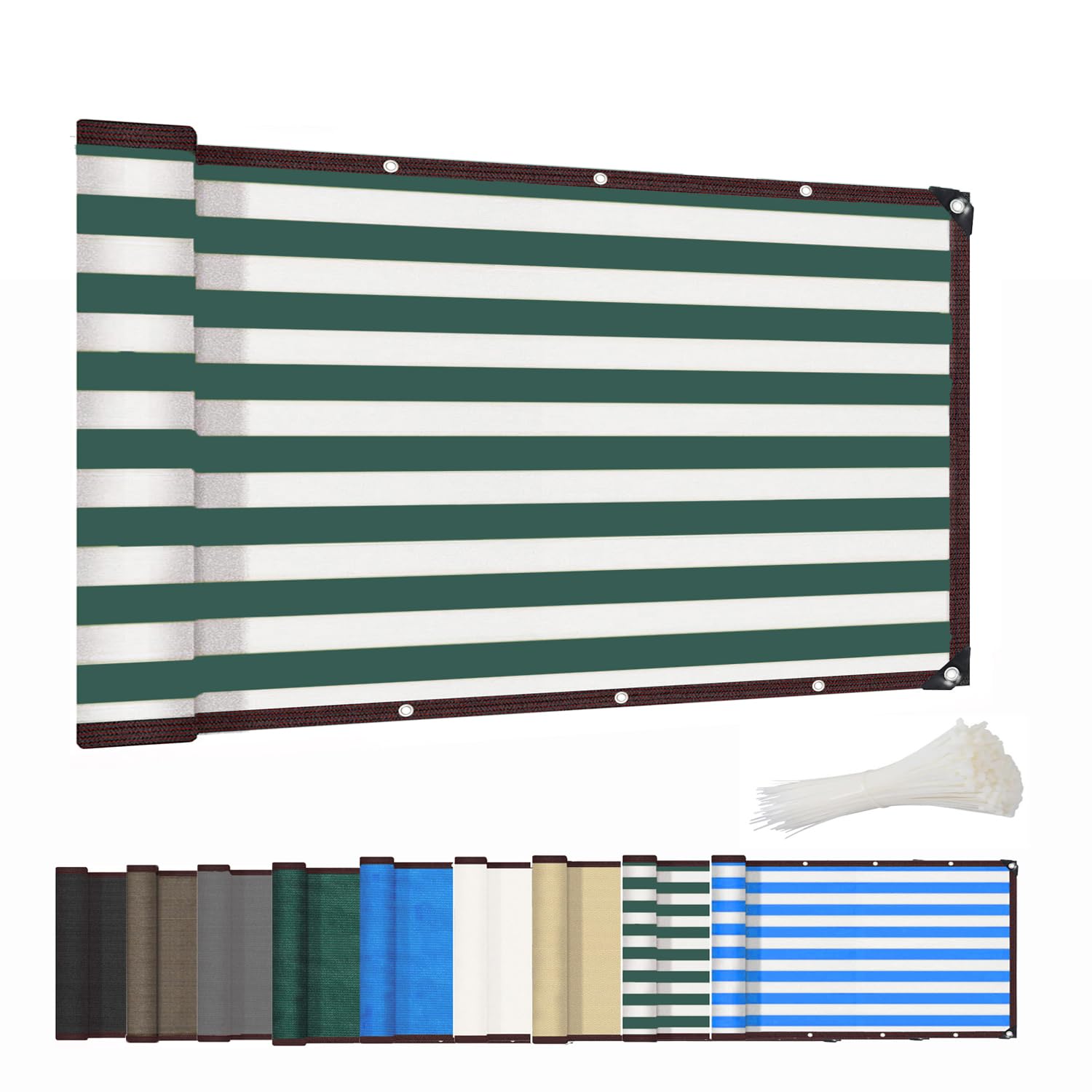 Kebinmaoyi Premium Greenhouse Shading Sunshade Netting for Plants, Effective Protection from Sunlight, for Garden, Patio, Plant,Flower,Chicken Coop,Carport, Green&White,3.8x8m(6.2ft x13.1ft)