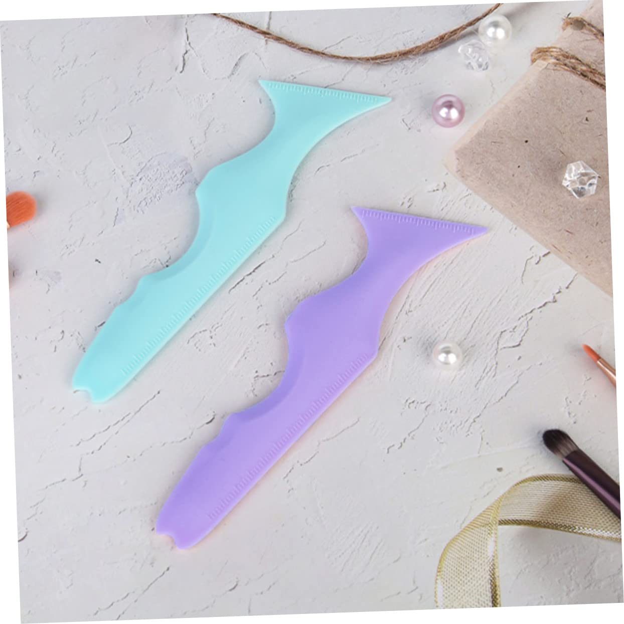 Beaupretty 10pièces Pochoirs Silicone Pour Eyeliner Outils De Maquillage Avec Et Accessoires Pour Maquillage Yeux
