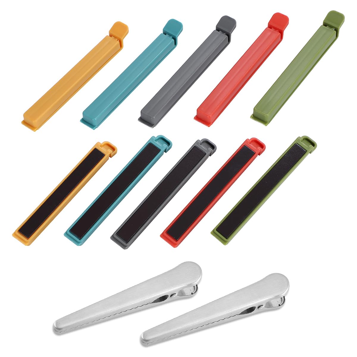 Amazon.co.jp: HGEN 袋止めクリップ マグネット付き 密封 食品保存