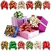 LUDILO 12pcs 5'' Pull Bows Christmas Gift Bows Gift Wrap Bows Ribbons Decorative Bows for Christmas Gift Decorations Gift Wrapping Xmas Décor Party Supplies, 12 Designs Multi-Color