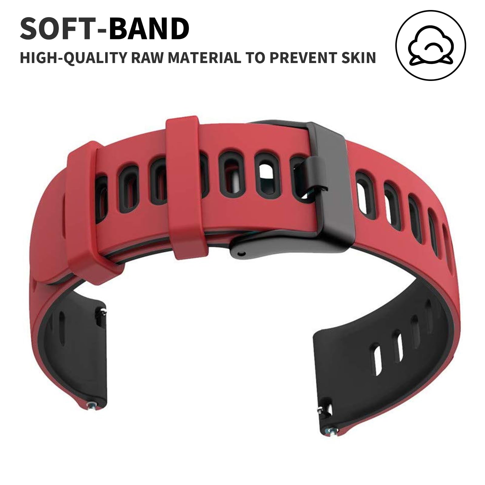 Cinturino Quickfit 20mm Per Garmin Forerunner 245/645 E Venu 2 Plus – Silicone Morbido, Colori Vari