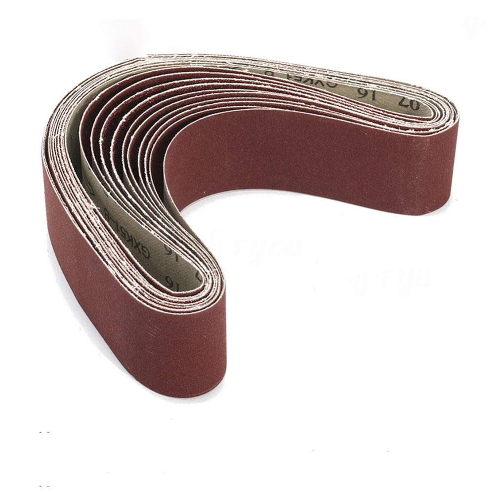 7Pcs / Set Schleifbänder Band 120/240/320/400/600/800/1000 Körnungen Holzschleifschleifwerkzeuge Aluminiumoxid 50x686mm, wie abgebildet