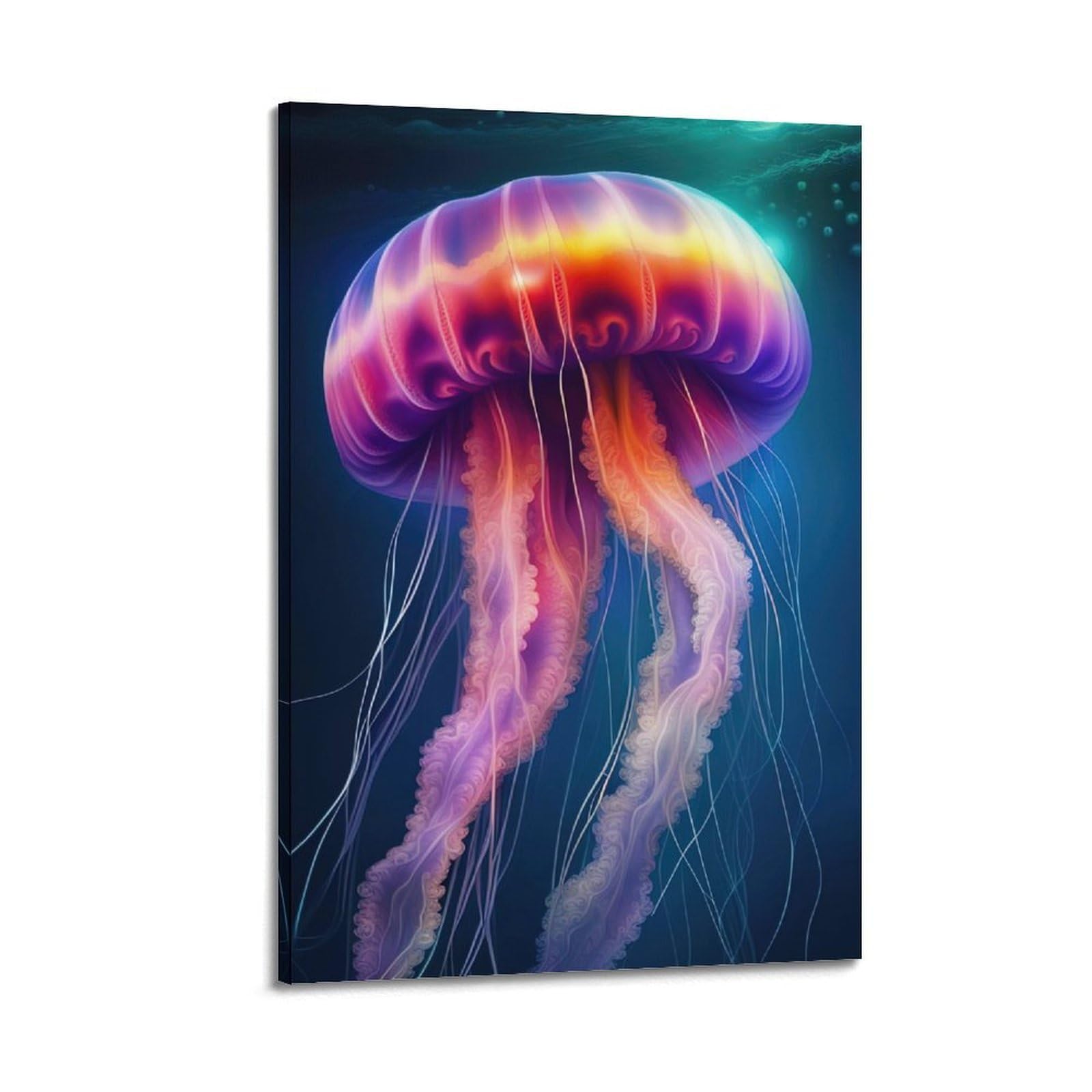 CPGLJD Animal Poster Jellyfish in The Deep Sea Poster Decorative Painting Canvas Wall Posters And Art Picture Print Modern Family Bedroom Decor Posters 20x30inch(50x75cm)
