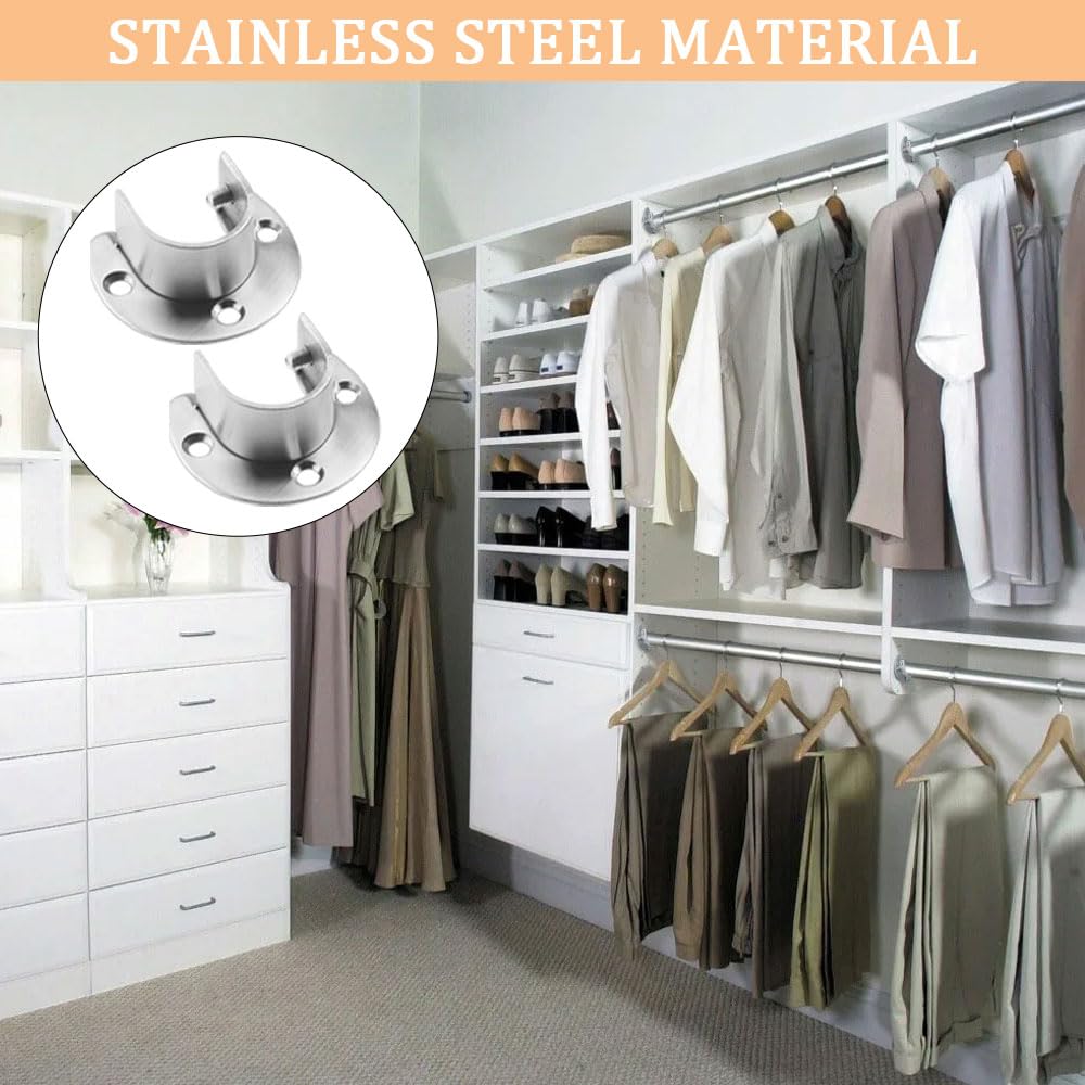 SEUNMUK Lot De 10 Supports De Tringle à Rideaux De 32 Mm En Acier