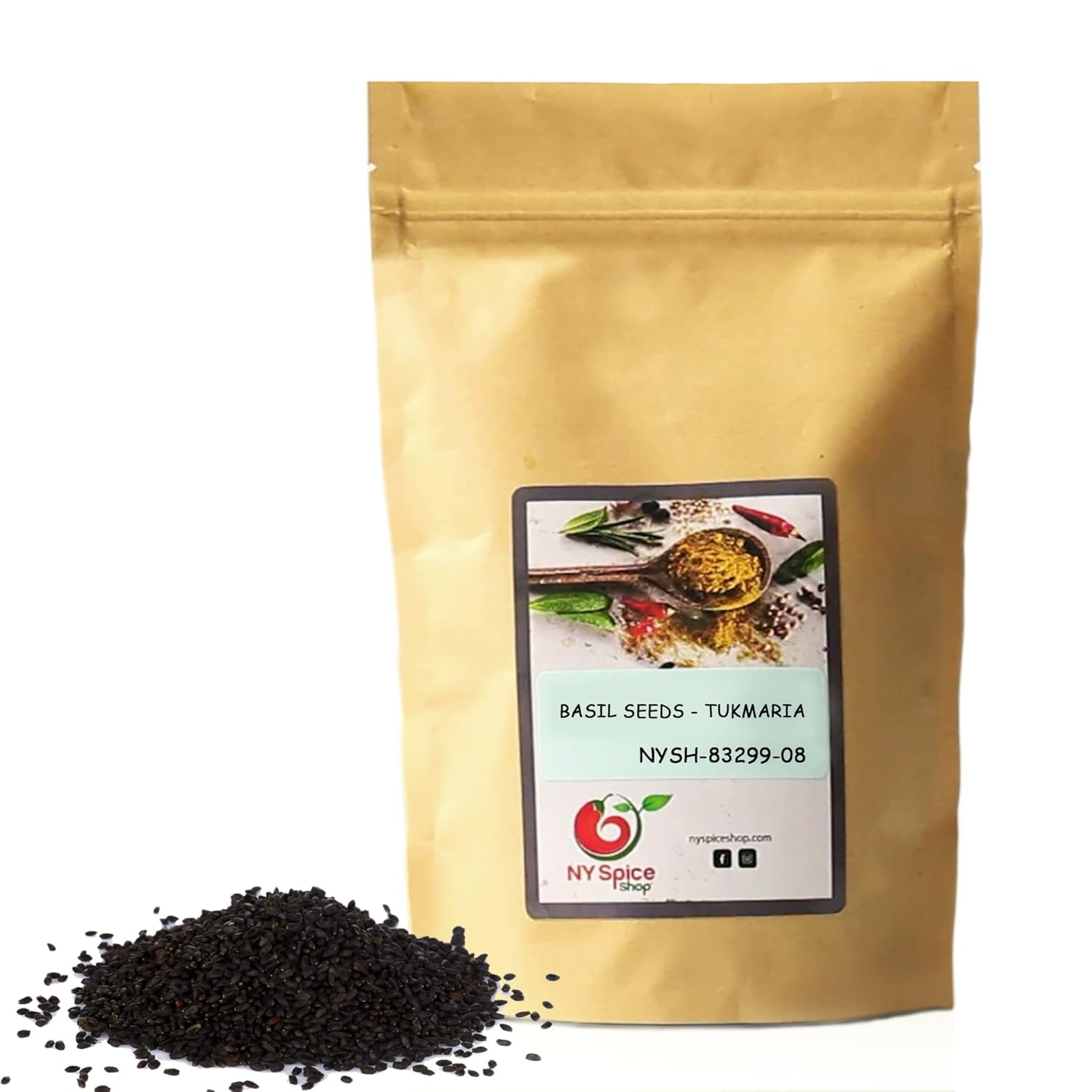 NY SPICE SHOP Basil Seeds 1 lbs. (Pound) Edible Basil