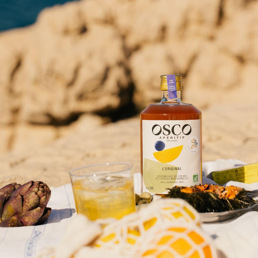 OSCO L'Original apéritif sans alcool 0.0% bio 700 ml - Spiritueux sans alcool amer, aromatique, frais - Apéritf vegan, sans gluten, plusieurs fois primé et à faible teneur en sucre