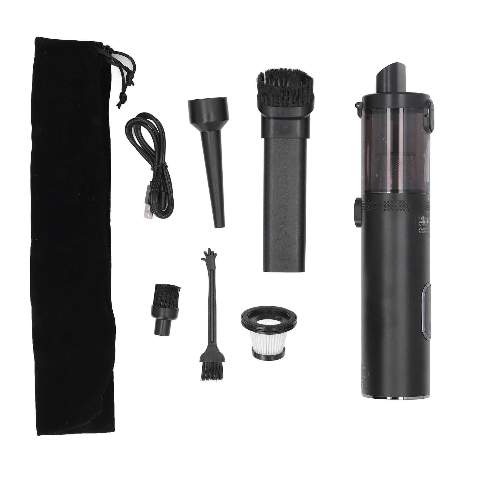 TOOLSGO Cordless Handheld Vacuum Cleaner 15000Pa Rechargeable Vacuum Cleaner with LED Display Light for Car Interior Household Hair Dust Cleaning