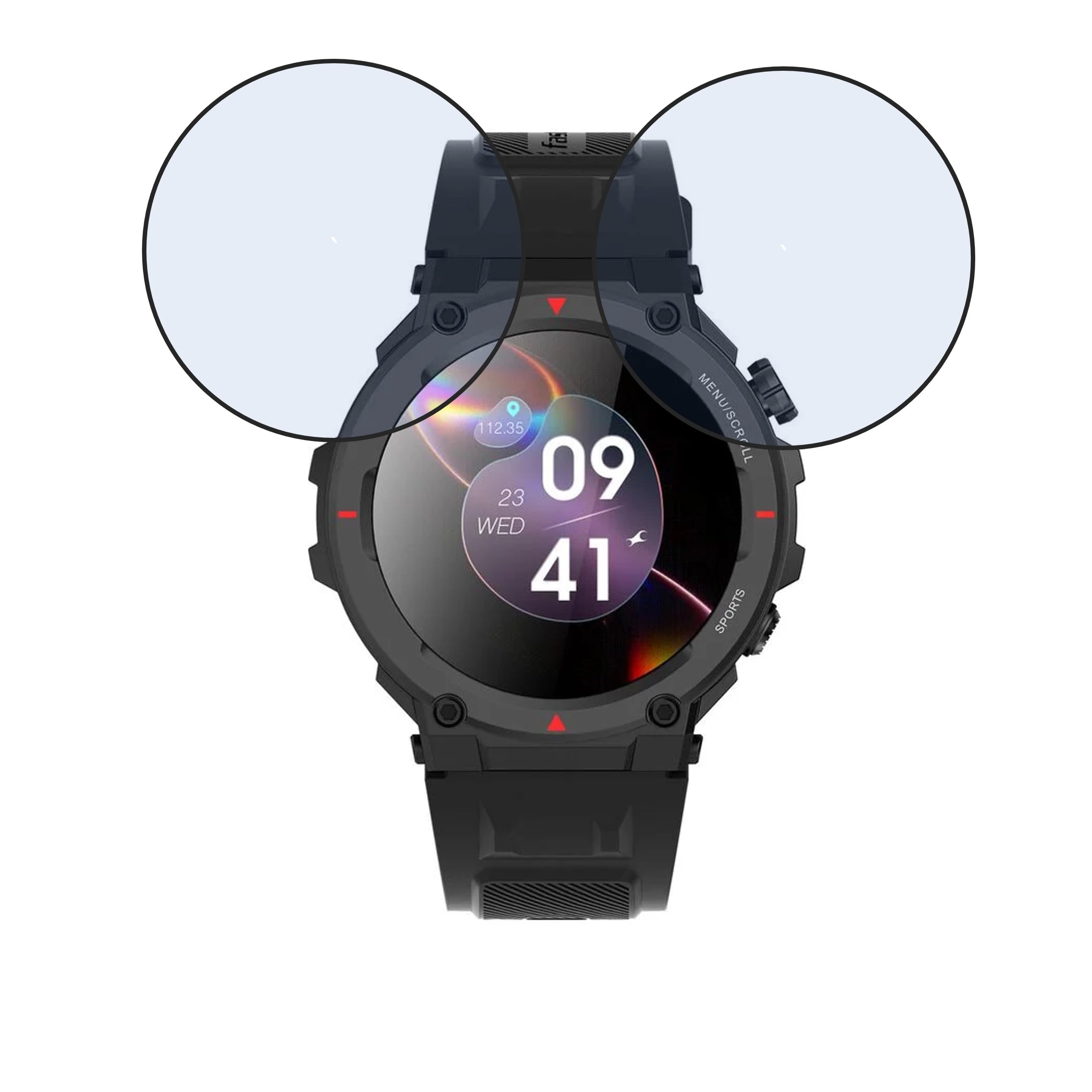 DVTECH® Fastrack Xtreme Pro Compatible Smartwatch Screen Protector Protective Ultra Clear Unbreakable (Flexible Screen Protector) (Pack of 02)