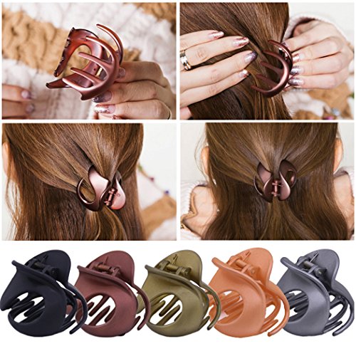 image for Jaw Clips, Fascigirl 5pcs Hair Clamps Simple Irregular Non Slip Hair A