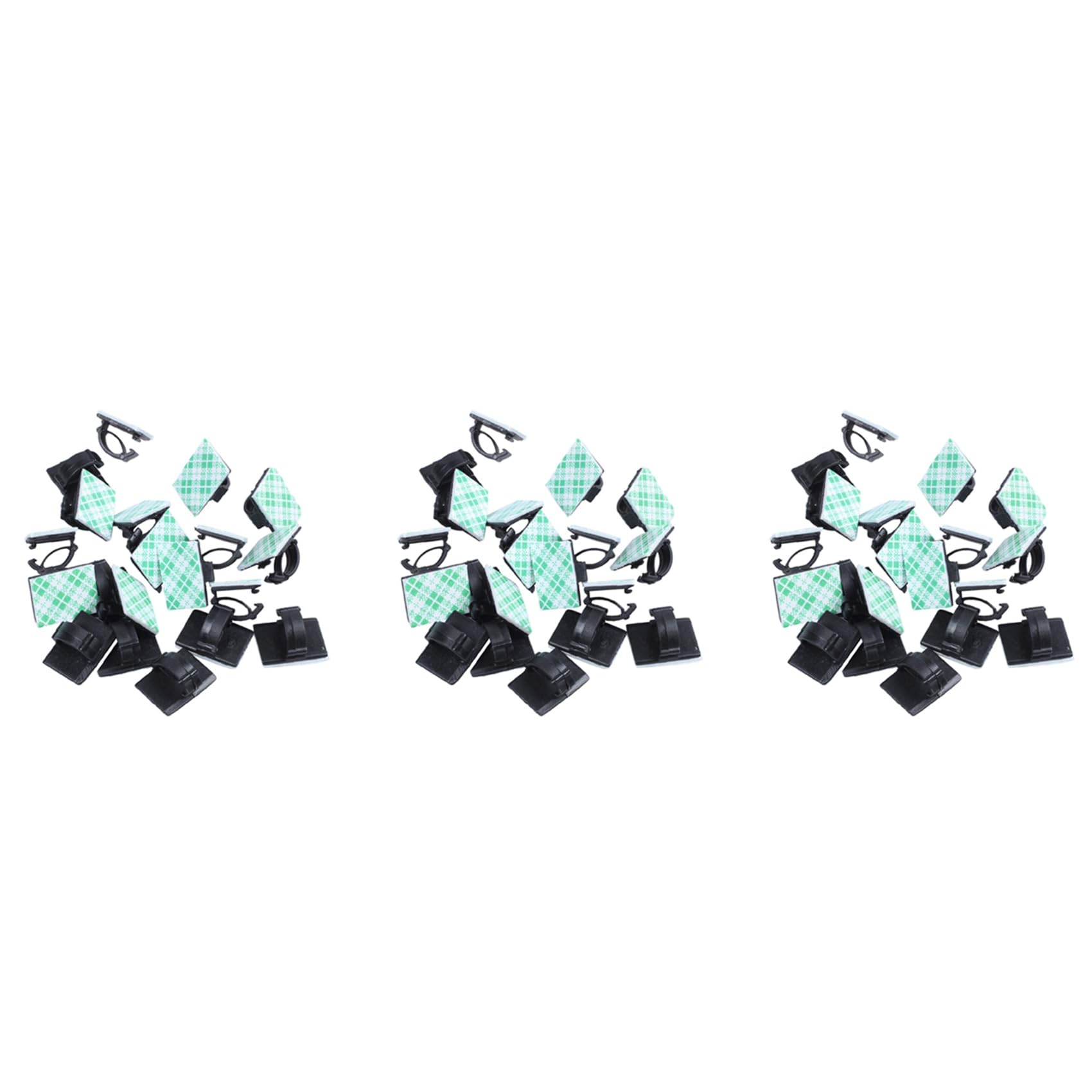 Jnchdghwa Black 60Pcs Adhesive Car Cable Clips Cable Winder Drop Wire Tie Fixer Holder Cord Organizer Management Desk Cable Tie Clamps