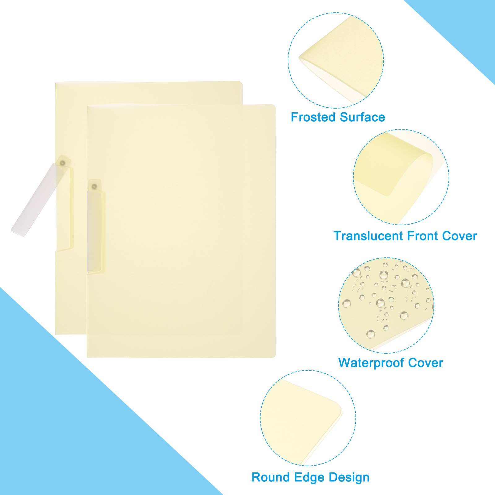 PATIKIL Plastic Folders with Mid-Side Swing Clip - Image 4