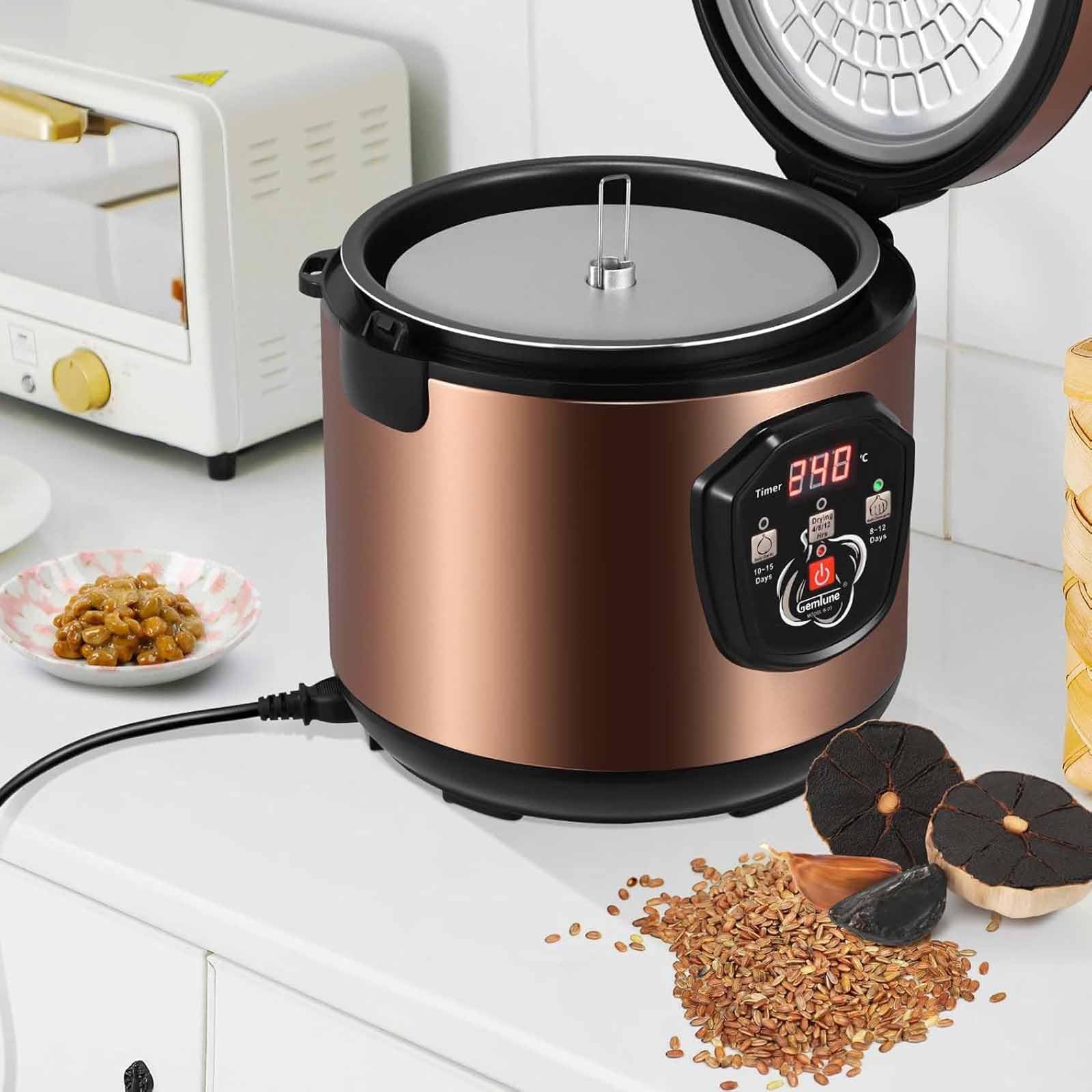 Fermentador de ajo negro, máquina de fermentación eléctrica de 5 litros, alta eficiencia, fácil de limpiar, respetuoso con el medio ambiente, resistente a los golpes, uso doméstico