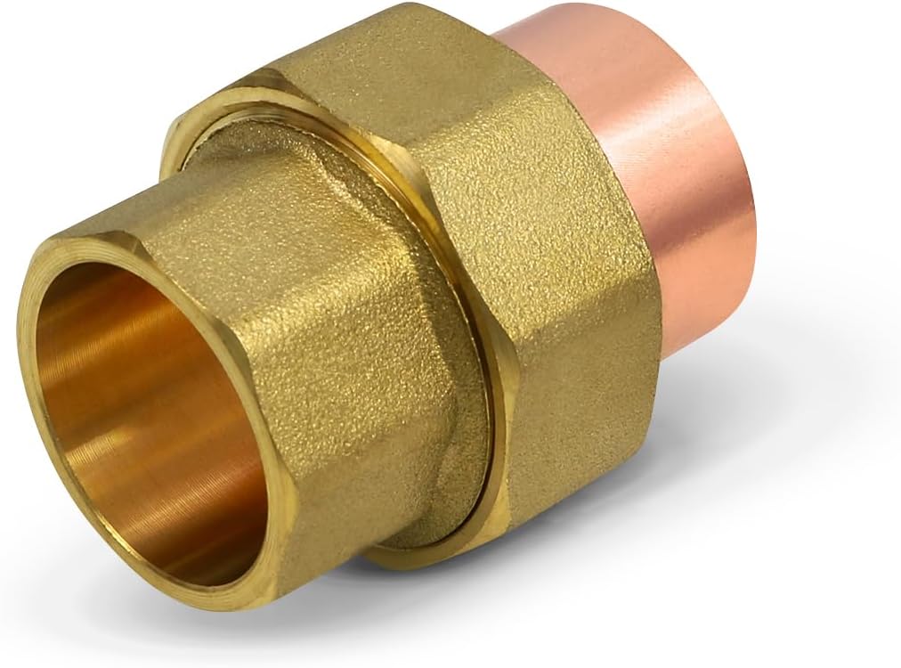 Supply Giant DDDV0114 1-1/4" Nominal Size Straight Union with Sweat Sockets for Use with 1-3/8" OD Copper Pipe, 28