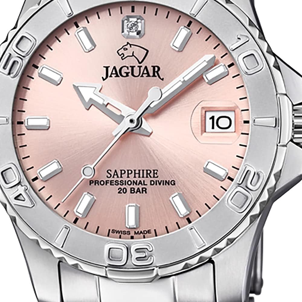 JAGUAR Orologio Modello J870/3 della Collezione Woman, Cassa da 34 mm, Rosa con Cinturino in Acciaio per Donna JAGUAR Orologio Modello J870/3 della Collezione Woman, Cassa da 34 mm, Rosa con Cinturino in Acciaio per Donna