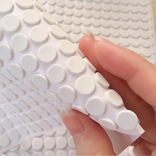 Miniatura 1 de Almohadillas autoadhesivas de fieltro de espuma para proteger muebles de mesa y gabinete parachoques de cajones (blanco  38 pulgadas x 216 piezas)