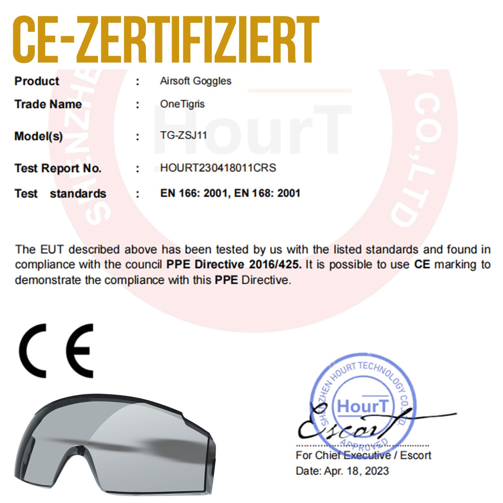 OneTigris Gafas de protección tácticas, gafas de seguridad a prueba de polvo, gafas de seguridad con CE EN166 y ANSI Z87.1, gafas de protección de visión completa para usuarios de gafas, obra