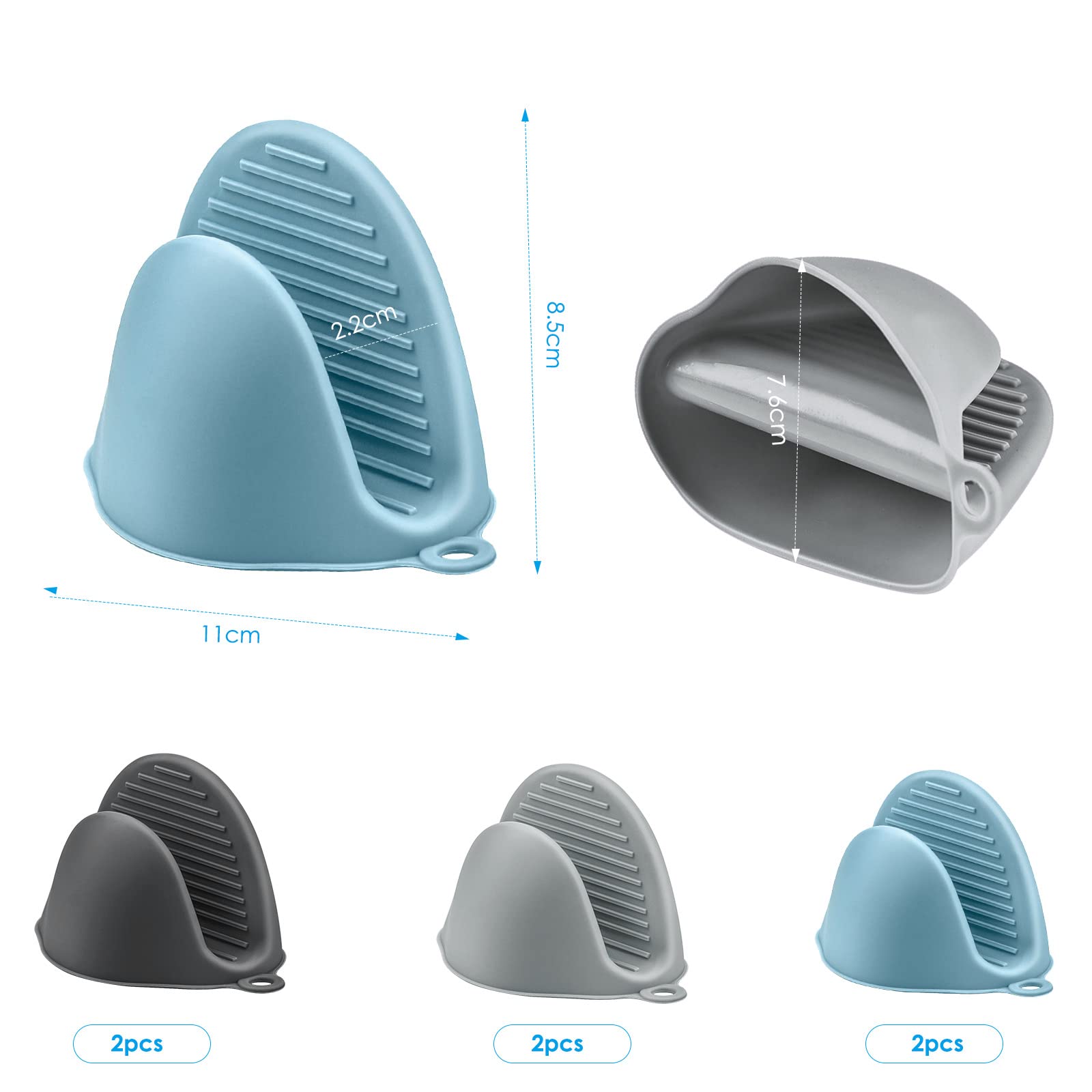 3 paar mini siliconen ovenhandgrepen Anti-slip handgrepen voor zwaar gebruik, multifunctionele kookhandgrepen voor barbecue 3 paar mini siliconen ovenhandgrepen Anti-slip handgrepen voor zwaar gebruik, multifunctionele kookhandgrepen voor barbecue