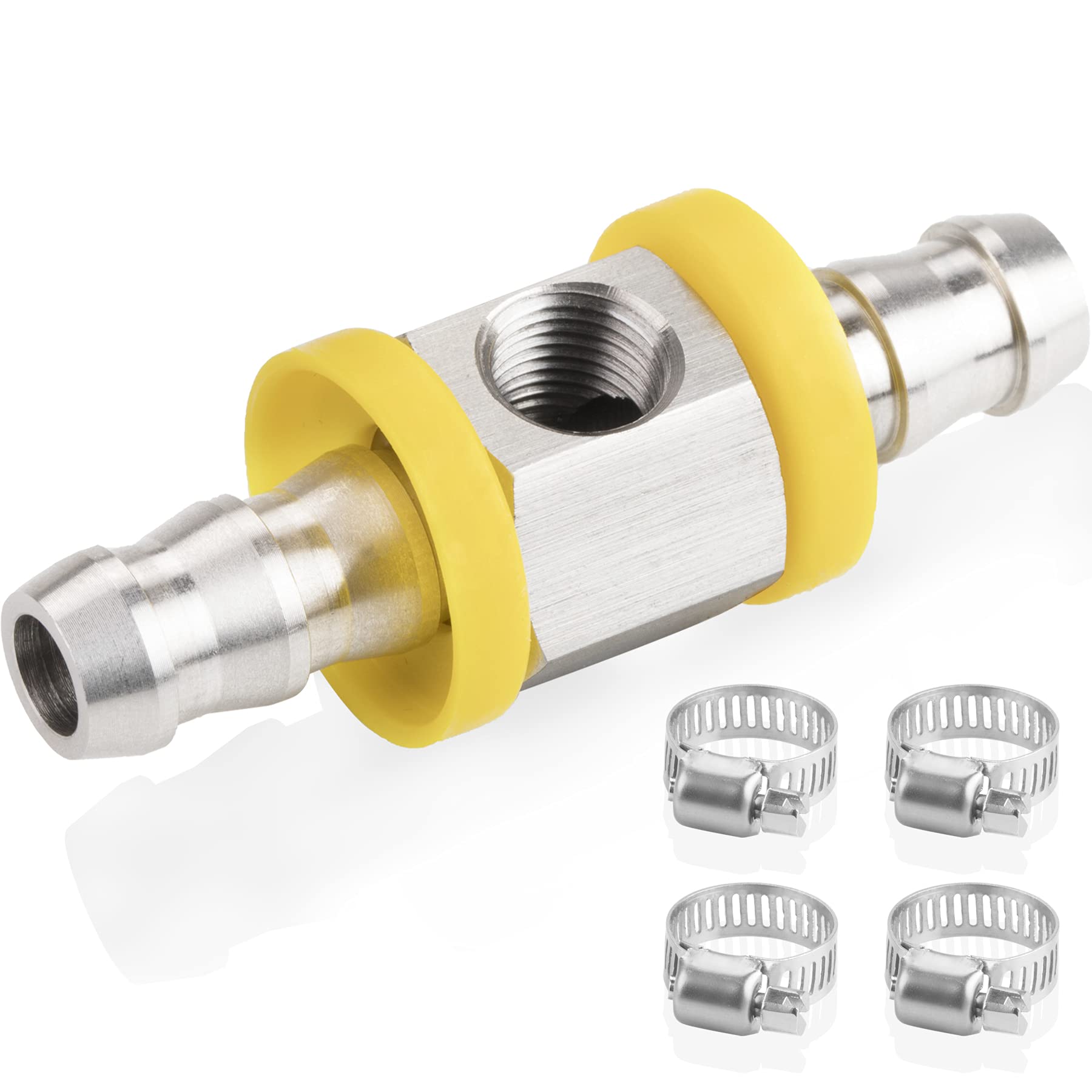 Buy MWMNUN 3/8” Fuel Line Push Lock Fuel Pressure Barbed TFitting