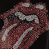 The Rolling Stones T Shirt Diamante Tongue Official Womens Skinny Fit Black XXL #3