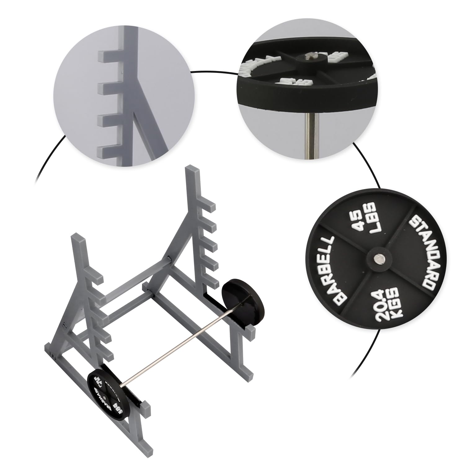 Rumyve Barbell Rack Pen Holder,Funny Squat Rack Pen Holder,Mini Makeup Pen Holder,Gym Theme Desk Pen Organizer For Desks,Home,Offices - Image 3