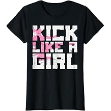Kick Like Girl Karate Taekwondo Kung Fu Martial Arts Gift T-Shirt