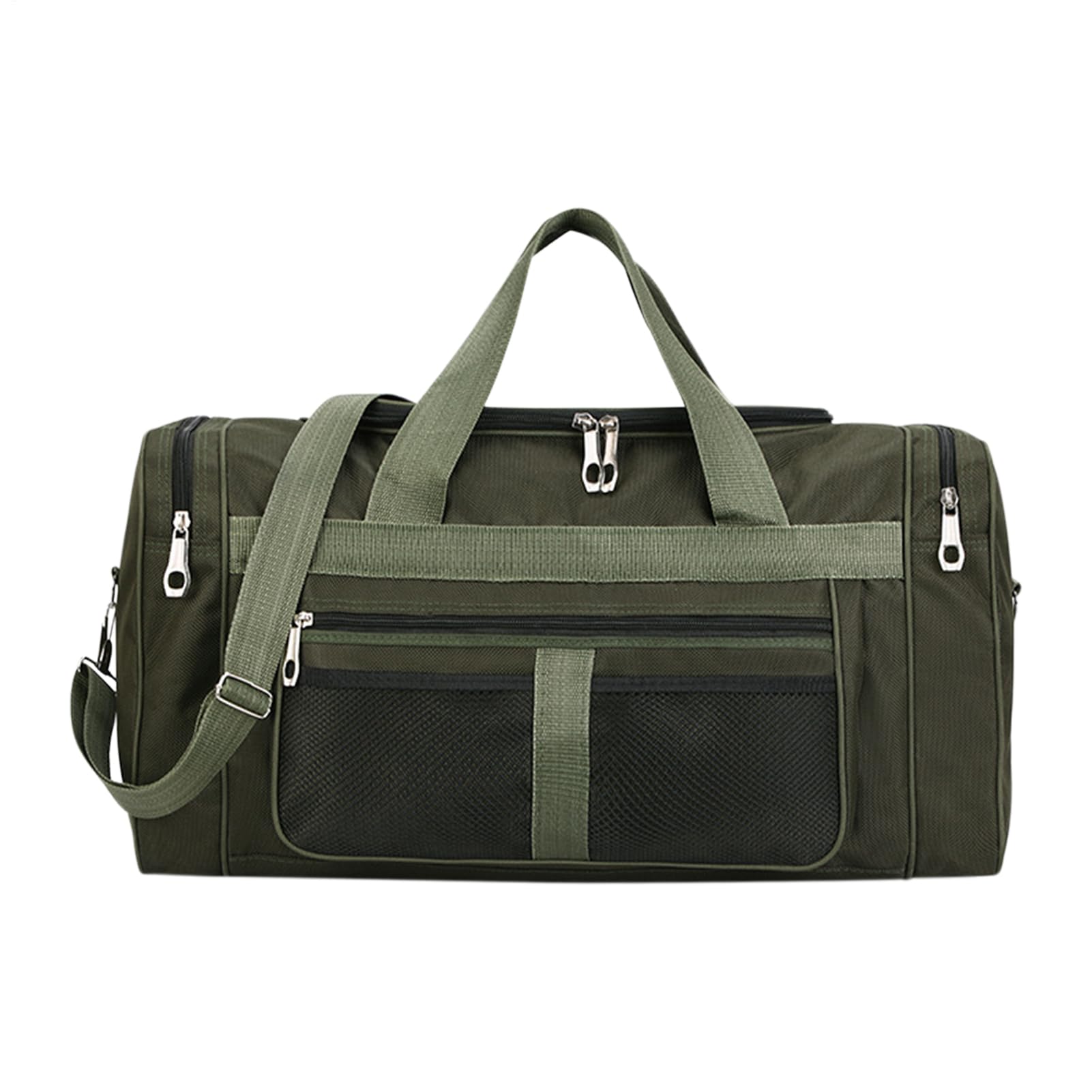 Gym Bags, Large Capacity Duffel Bag, Waterproof Oxford Training Handbag, Multi-Compartment Fitness Backpack, Shoulder Strap Design, Black, 1 Pack, for Yoga, Camping, and Daily Use, hellgrΓΌn