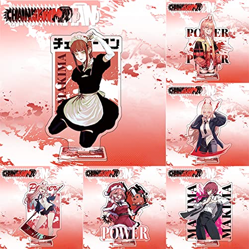 チェンソーマン アクリルスタンド アクスタ 6個セット デンジ マキマ 早川アキ パワー 東山コベニ ポチタ グッズ アクリルフィギュア 置物 台座あり 日常 装飾品 かわいい 萌えグッズ 飾り 誕生日 プレゼント