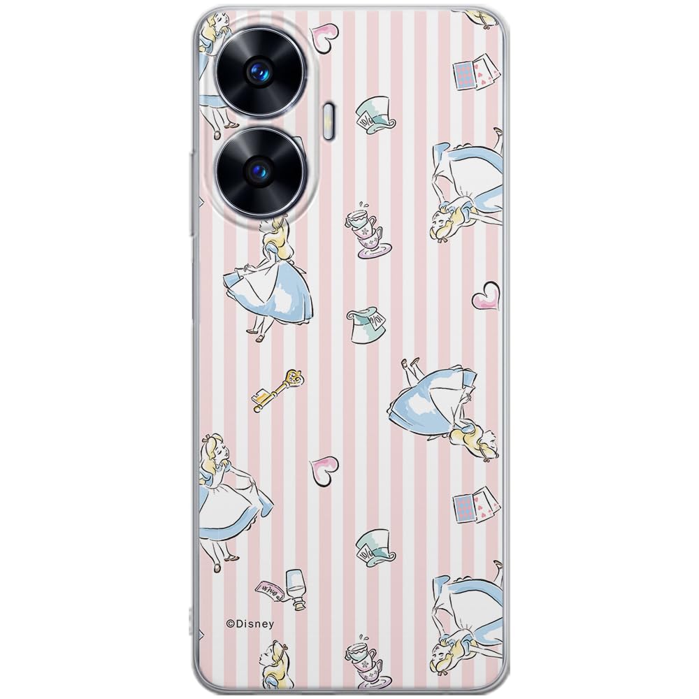 ERT GROUP mobile phone case for Realme C55 original and officially Licensed Disney pattern Alice 001 optimally adapted to the shape of the mobile phone, case made of TPU