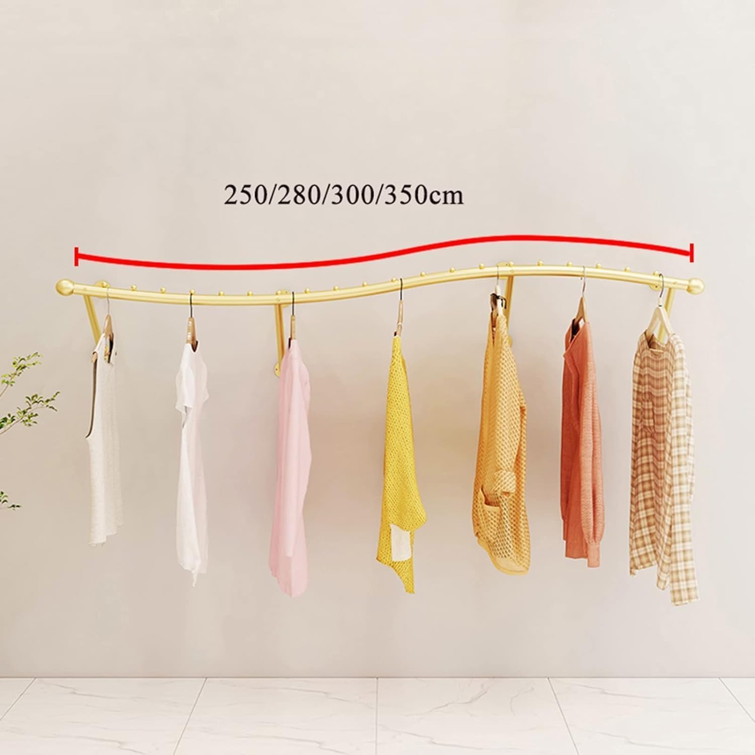 Perchero de Pared, Perchero de exhibición, riel para Ropa de Pared, Tienda de Ropa, Perchero, Percha, Organizador Comercial para Colgar, Perchero de Almacenamiento para particulares