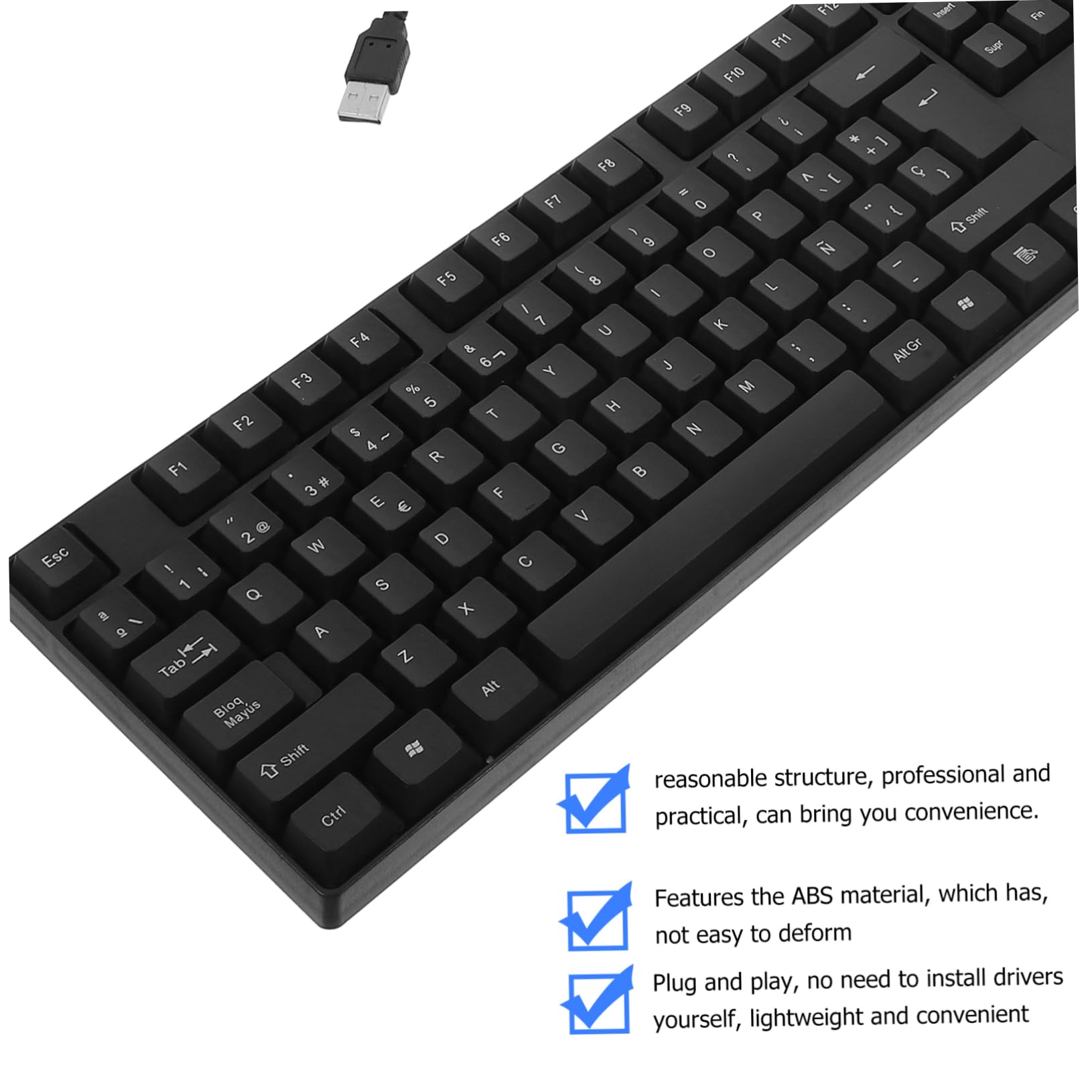 SHINEOFI Tastiera Cablata Mouse Combo Tastiera e Mouse Full Tastierino Numerico Fornitura Per Computer Per Uso Domestico e Ufficio