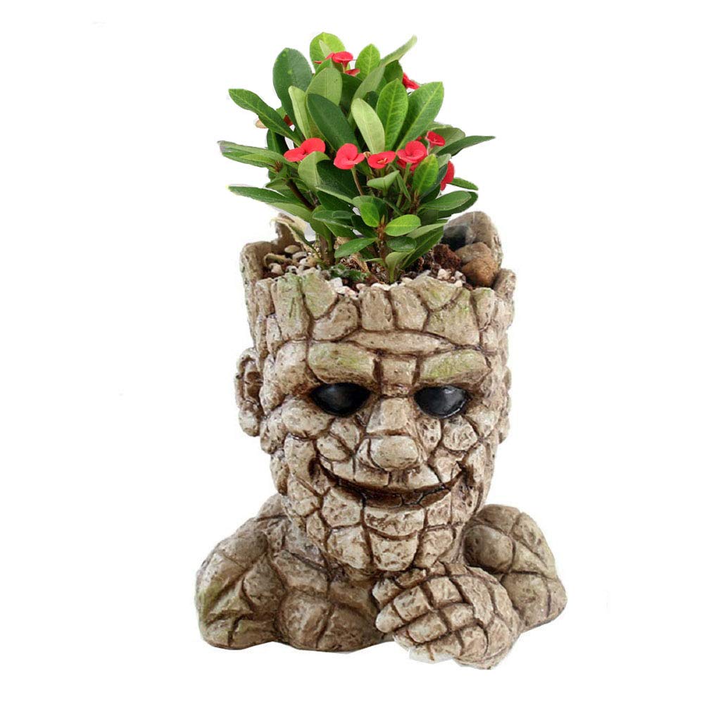 Amazon.com : Funny Planter Youfui Head Planter with Drainage Hole Resin Plant  Pot Pencil Holder Desk Storage(Strong Man) : Patio, Lawn & Garden