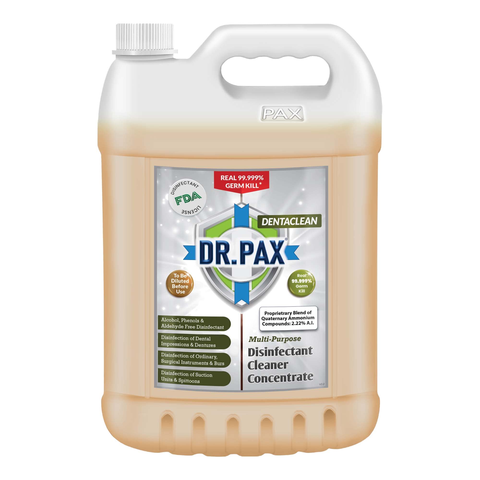 Dr. Pax DentaClean Multi-Purpose Disinfectant Cleaner For Dental Clinics & Laboratories, 5L (B095M2ZNMW) Amazon Price History, Amazon Price Tracker