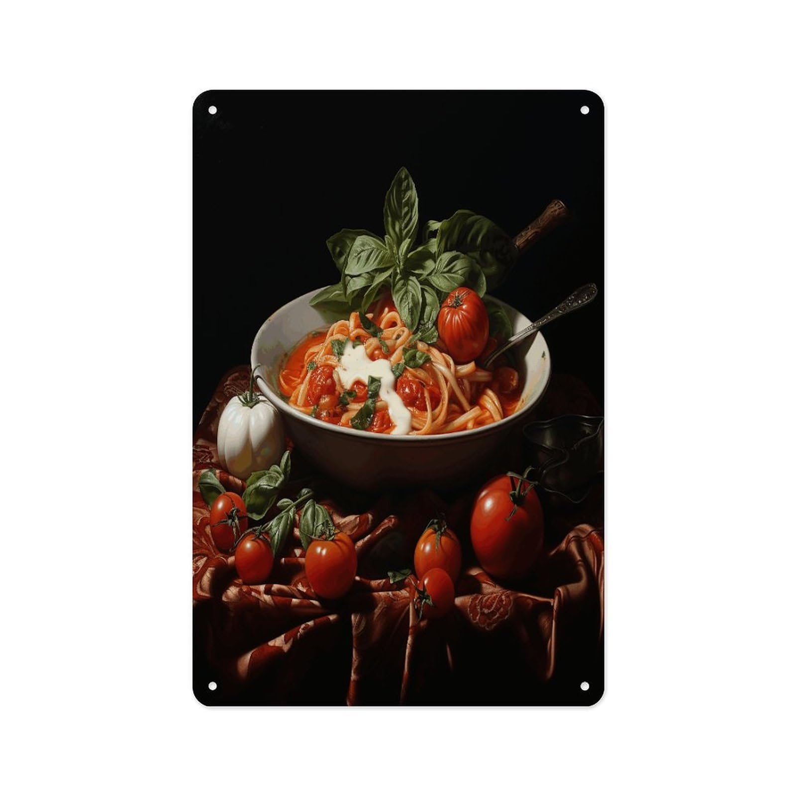 Fekiloot Style Italian Pasta Pictures Wall Decor Metal Signs Tin Signs Poster