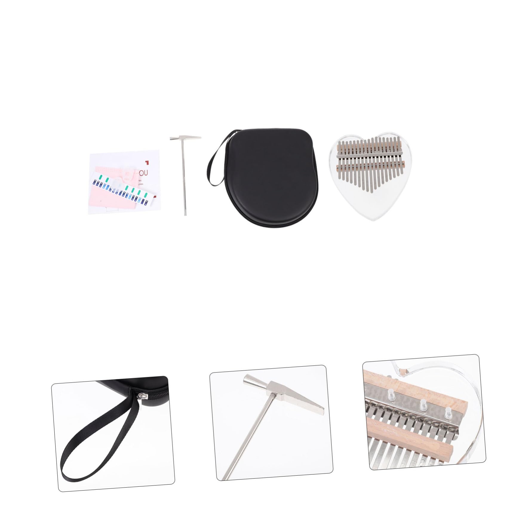 Toddmomy Small Kalimba 17 Notes Easy to Play Crystal Thumb Piano for Boys and Girls Adults Ideal for Music Therapy Relaxation