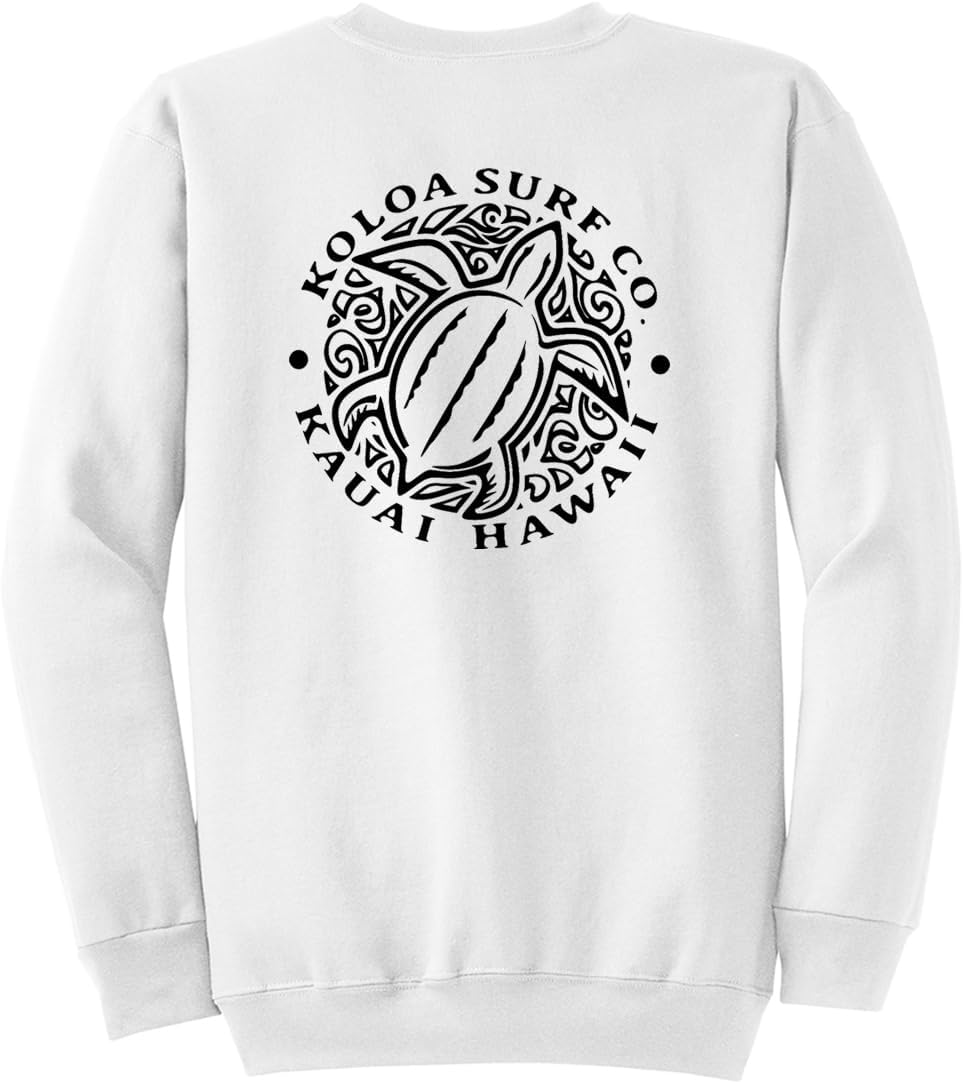 Koloa Surf Co. Hawaiian Honu Turtle Crewneck Sweatshirts in Sizes S-5XL