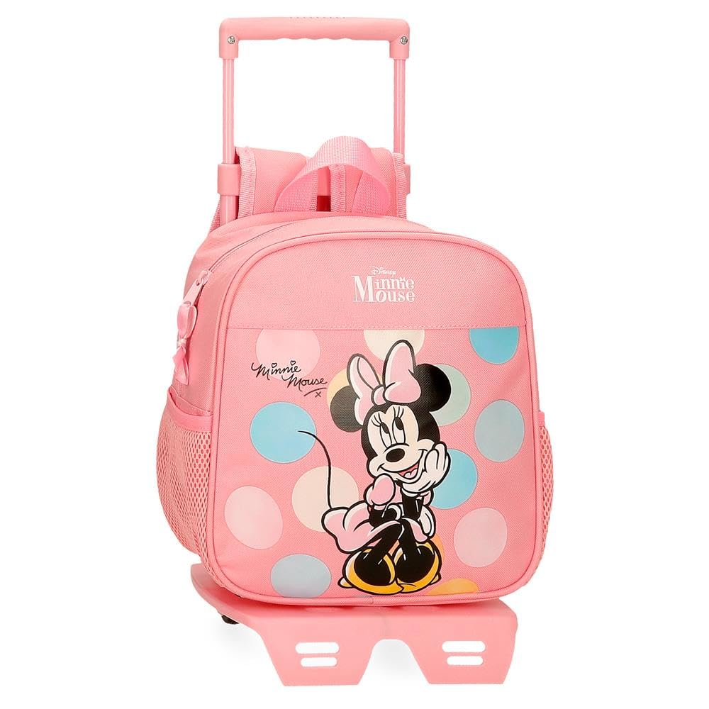 Disney Joumma Minnie Coquette Mochila Preescolar con Carro Rosa 23x25x10 cms Poliéster 5,25L
