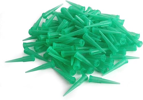 Auniwaig 100 Uds de plástico de 18 Ga punta de alfiler cónica punta dispensadora de punta de aguja de jeringa Luer aguja dispensadora de punta